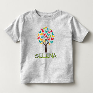 Colorful Tree with Birds Toddler T-Shirt