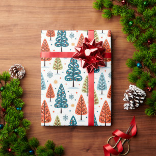 Colorful Trees Wrapping Paper