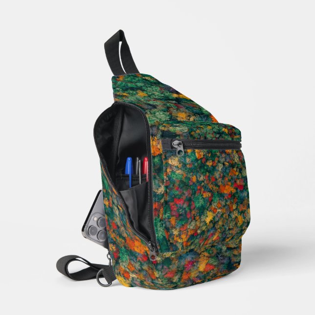 Colorful Treetops Sling Bag (Open)