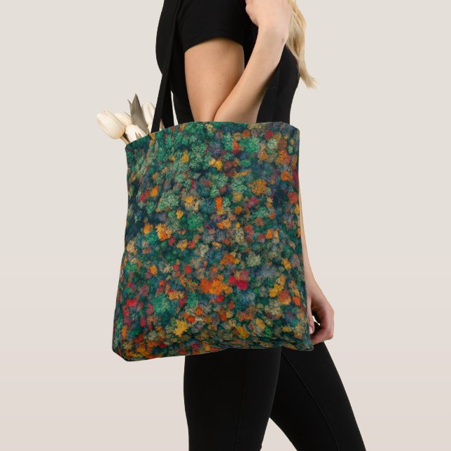 Colorful Treetops Tote Bag (Close Up)