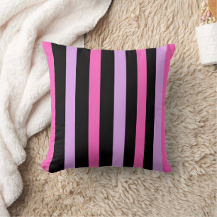 Colorful Trendy pink and black Cushion