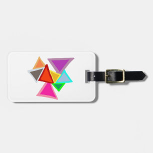 Colorful Triangles Luggage Tag