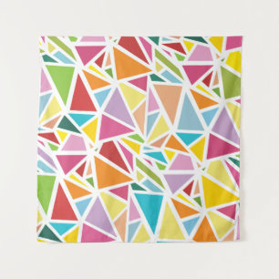 Colorful triangles pattern tapestry
