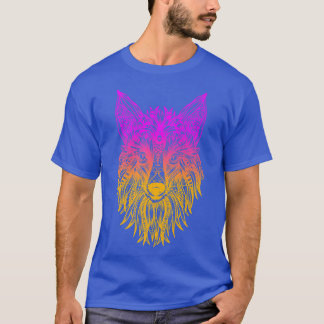 Colorful Tribal Fox HeadT-Shirt T-Shirt