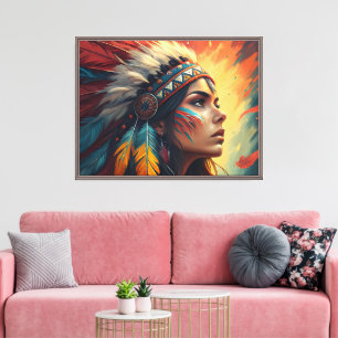Colorful Tribal Spirit Art Print