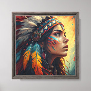 Colorful Tribal Spirit Art Print