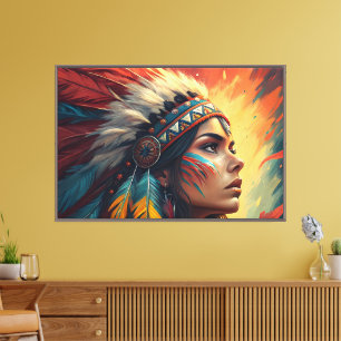 Colorful Tribal Spirit Art Print