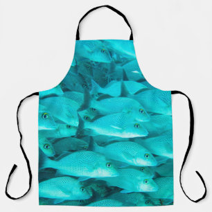 Colorful tropical fish and coral reef in the ocean apron