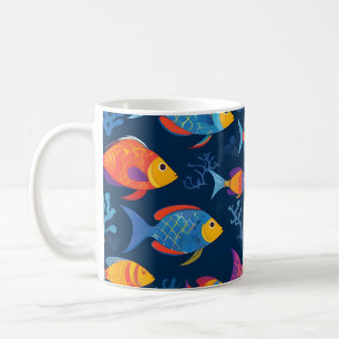 Colorful tropical fish  coffee mug