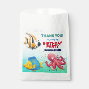 Colorful Tropical Fish Kids Birthday Party Favour Bag