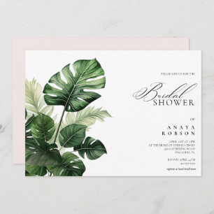 Colorful Tropical Floral   Greenery bridal shower  Invitation