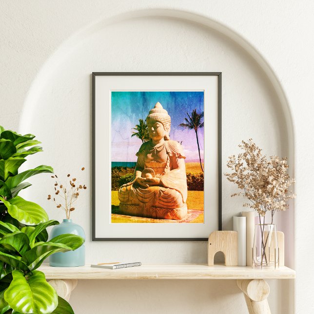 Colorful Tropical Hawaiian Buddha Poster (Creator Uploaded)