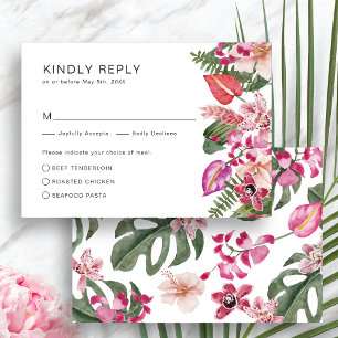 Colorful Tropical RSVP Card