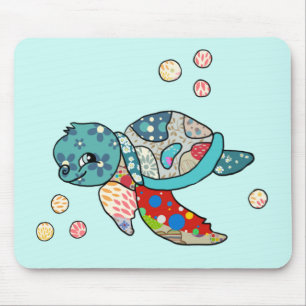 colorful turtle   mouse pad