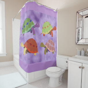 Colorful Turtles Artwork design Shower Curtain