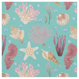 Colorful Underwater Life Pattern Fabric