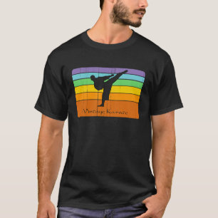 Colorful Unique Retro Vintage Men's Women's Karate T-Shirt