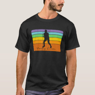 Colorful Unique Retro Vintage Men's Women's Tennis T-Shirt