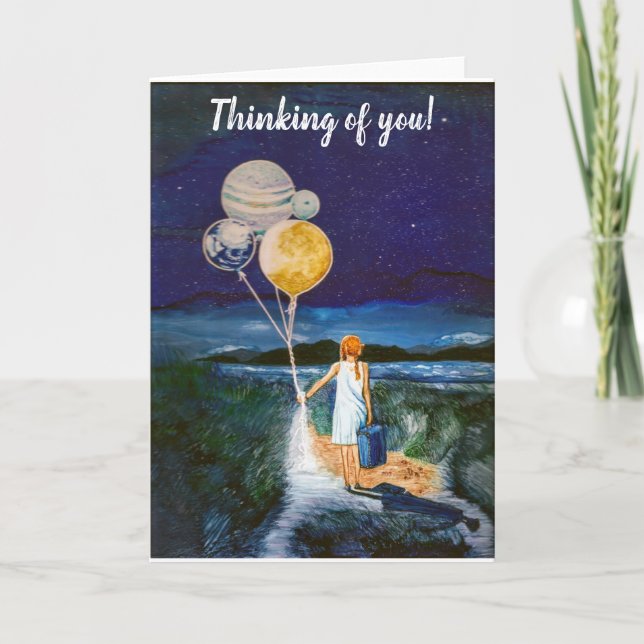 Colorful, unique, scenic thinking of you card (Front)