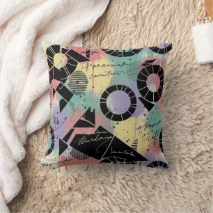 Colorful Urban Graffiti Pattern (10) Cushion