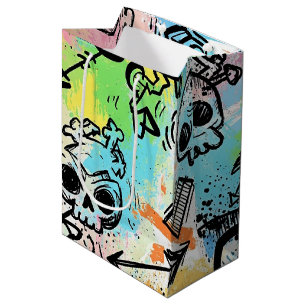 Colorful Urban Graffiti Pattern (6) Medium Gift Bag