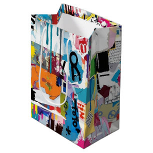 Colorful Urban Graffiti Pattern (8) Medium Gift Bag