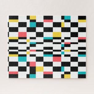 Colorful, urban, modern, trendy geometric pattern jigsaw puzzle