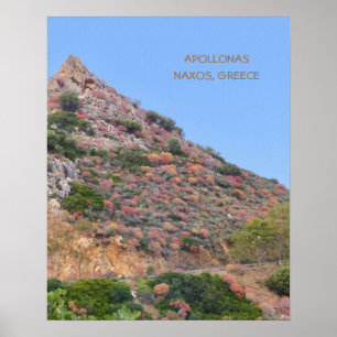 COLORFUL VEGETATION ON MOUNTAIN / APOLLONAS, NAXOS POSTER