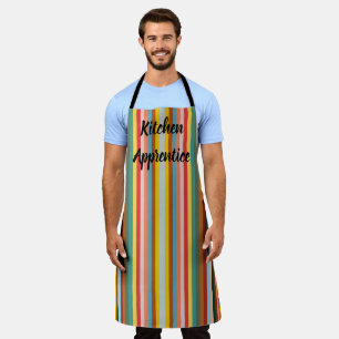 Colorful Vertical Retro Stripes  Apron