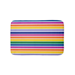 Colorful Vertical Stripes Design Bath Mat