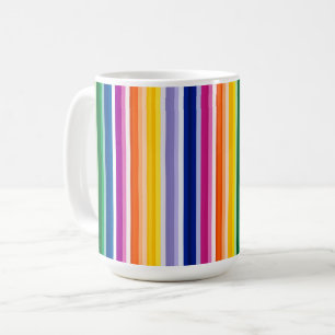 Colorful Vertical Stripes Design Coffee Mug