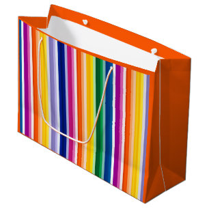 Colorful Vertical Stripes Design Large Gift Bag