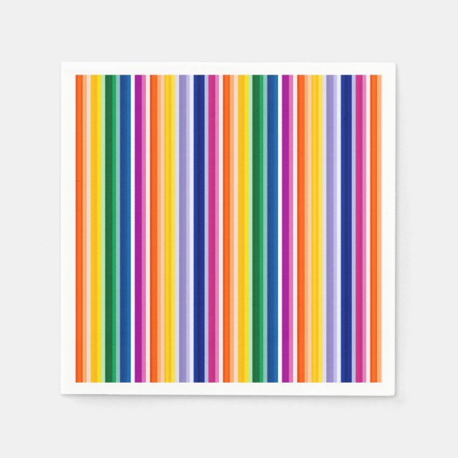 Colorful Vertical Stripes Design Napkin (Front)