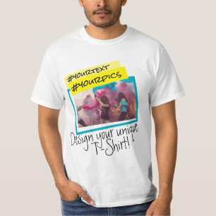 Colorful Vibrant Design With Pics and Text T-Shirt