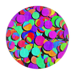 Colorful Vibrant Retro Revival Pattern Cutting Board