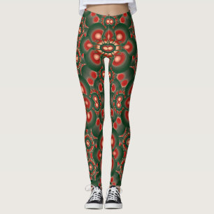 Colorful Vintage Art Design Leggings