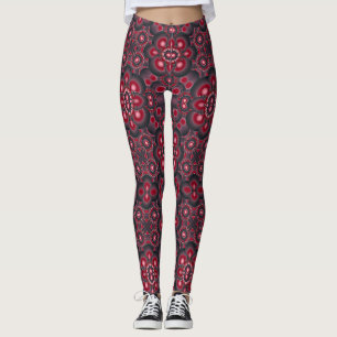 Colorful Vintage Art Design Leggings
