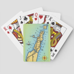 Colorful Vintage Door County Playing Cards