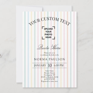 Colorful Vintage Stripe Bachelorette Party Weekend Invitation