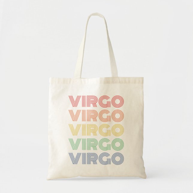 Colorful Virgo zodiac design! Tote Bag (Front)