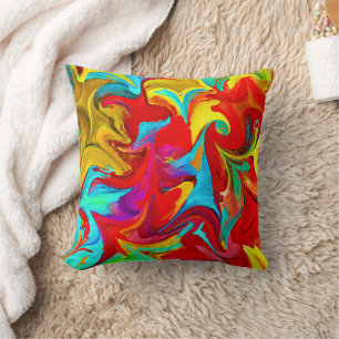Colorful Vivid Abstract Pattern Cushion