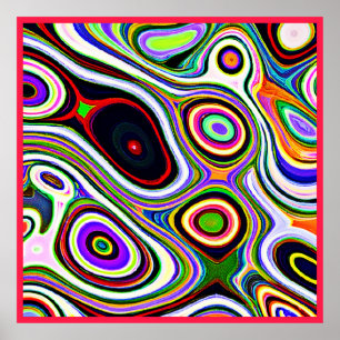 Colorful Vivid Abstraction Pattern Poster