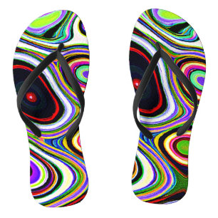Colorful Vivid Abstraction Pattern Thongs