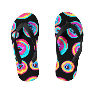 Colorful Vivid Pattern Design Kid's Thongs