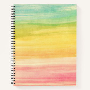 Colorful Watercolor Brushstrokes Notebook