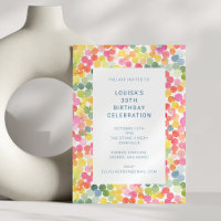 Colorful Watercolor Confetti Birthday Celebration