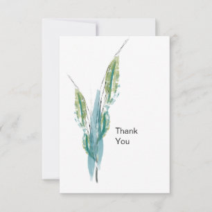 Colorful Watercolor Foliage Baby Shower Thank You Card