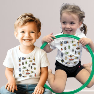 Colorful Watercolor Insect Beetle Educational Baby T-Shirt