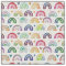 Colorful Watercolor Rainbows hearts & star pattern