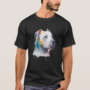 Colorful Watercolor splash Dogo argentino T-Shirt
